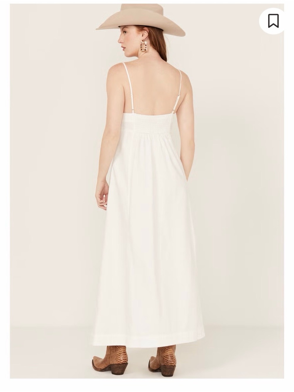 FREE PEOPLE Just Jill White Button Down Maxi Dress Size Medium - Picture 7 of 9